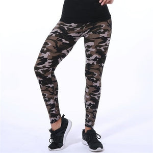 New Fashion Camouflage Printing Elasticity Leggings Fitness For Women Pant  Milk Legging