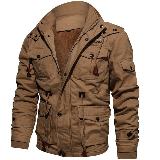 Men's Winter Fleece Jackets Warm Hooded Coat Thermal Thick Outerwear Military Heavy Duty For a Better Body Protection