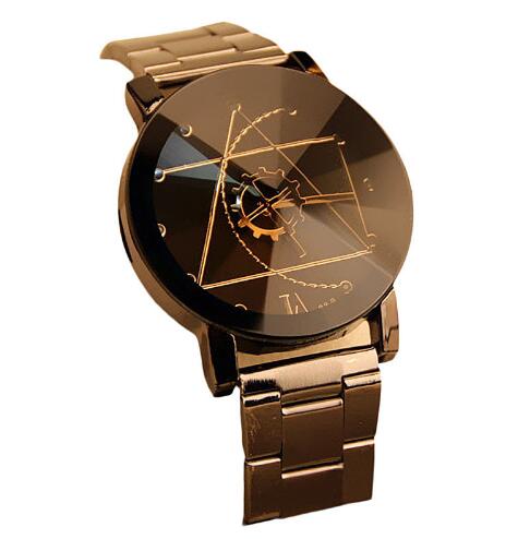 New luxury Watch Fashion Stainless Steel Quartz Analog Watch for men