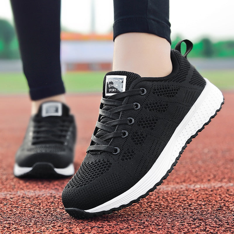 Women Casual Shoes Fashion Breathable Walking Mesh Flat Sneakers Gym Vulcanized Tenis for ladies