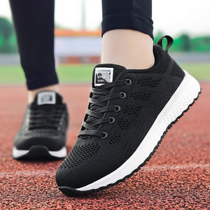 Women Casual Shoes Fashion Breathable Walking Mesh Flat Sneakers Gym Vulcanized Tenis for ladies