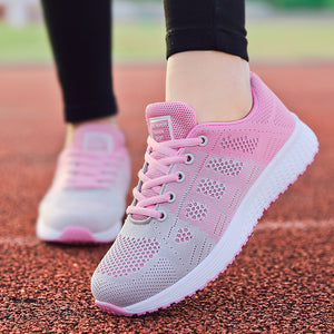 Women Casual Shoes Fashion Breathable Walking Mesh Flat Sneakers Gym Vulcanized Tenis for ladies