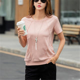 Female Soft Cotton Women Tops Tees Shirts