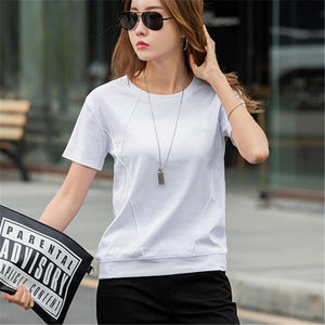 Female Soft Cotton Women Tops Tees Shirts