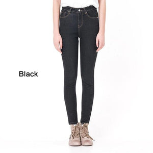 Women High Waist Jeans High Elastic plus size Stretch female washed denim skinny pencil pants