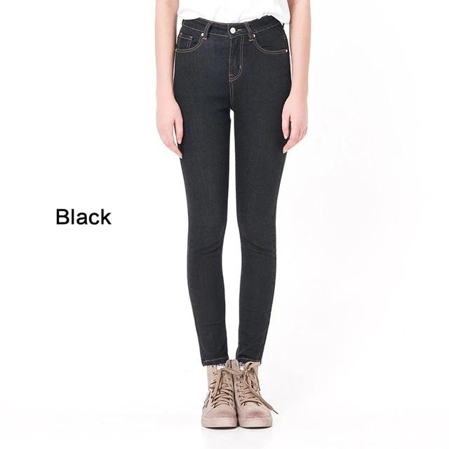 High Waist Jeans for Woman withElastic plus size Stretch washed denim skinny pencil pants