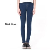 High Waist Jeans for Woman withElastic plus size Stretch washed denim skinny pencil pants