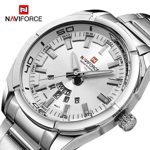 NAVIFORCE New Top Brand Men Watches Full Steel Waterproof Casual Quartz Date Clock Male Wrist watch relogio masculino