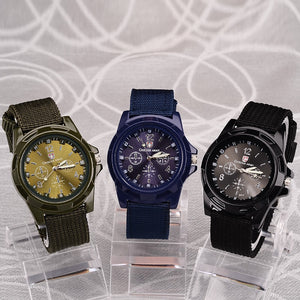 Men Nylon band Military watch Gemius Army watch High Quality Quartz Movement sports Casual watch