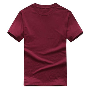 New Solid color T-Shirt Mens Black And White 100% Cotton