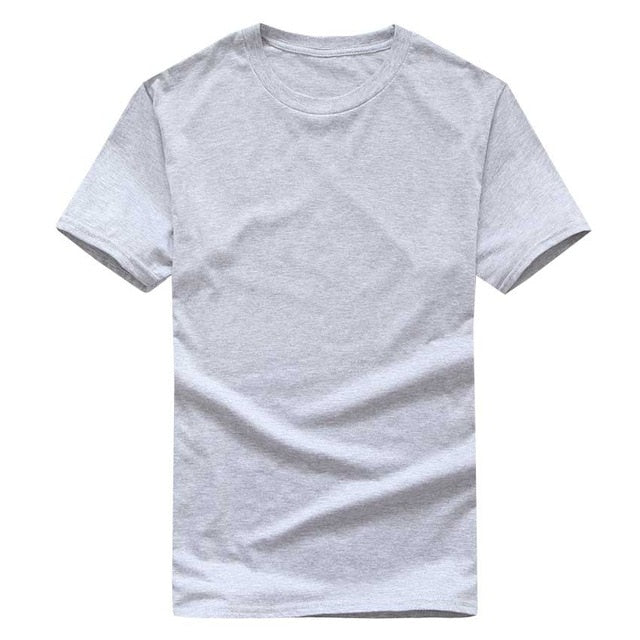 New Solid color T-Shirt Mens Black And White 100% Cotton