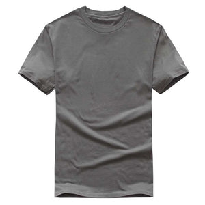 New Solid color T-Shirt Mens Black And White 100% Cotton