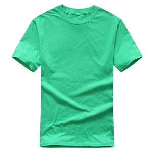 New Solid color T-Shirt Mens Black And White 100% Cotton