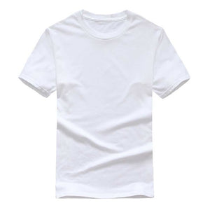 New Solid color T-Shirt Mens Black And White 100% Cotton