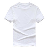 New Solid color T-Shirt Mens Black And White 100% Cotton