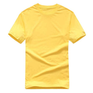 New Solid color T-Shirt Mens Black And White 100% Cotton