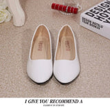 Women Casual Solid Shoes Comfort Slip On Round Toe PU Leather Flat