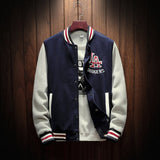 Patchwork Appliques Casual Baseball Uniform Coat Male Jaqueta Masculino Bomber Jacket