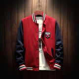 Patchwork Appliques Casual Baseball Uniform Coat Male Jaqueta Masculino Bomber Jacket