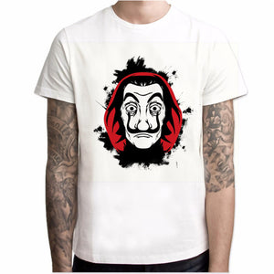 Men  Funny T-Shirt Design Money Heist Tees TV Series Short Sleeve House of Paper