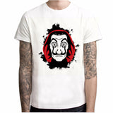 Men  Funny T-Shirt Design Money Heist Tees TV Series Short Sleeve House of Paper