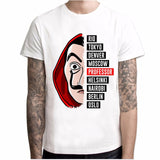 Men  Funny T-Shirt Design Money Heist Tees TV Series Short Sleeve House of Paper