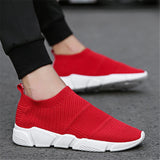 Men Socks Sneakers Black White Fashion Casual Shoes Breathable Mesh Comfortable Light Slip-on Flat Shoes Loafers