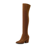 Women Over The Knee High Boots Hoof Heels