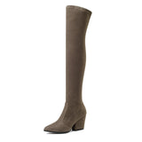 Women Over The Knee High Boots Hoof Heels