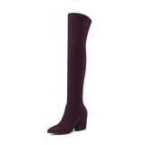 Women Over The Knee High Boots Hoof Heels