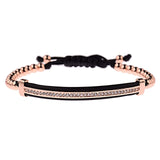 Classic Luxury Black Zircon 4MM Copper Beads Bracelet Unisex