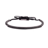 Classic Luxury Black Zircon 4MM Copper Beads Bracelet Unisex