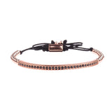 Classic Luxury Black Zircon 4MM Copper Beads Bracelet Unisex