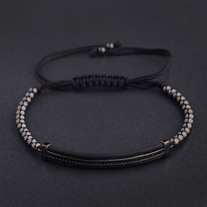 Classic Luxury Black Zircon 4MM Copper Beads Bracelet Unisex