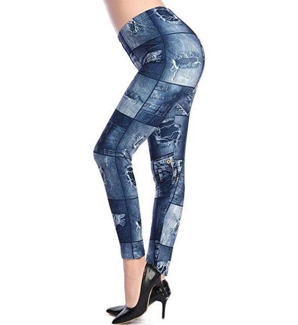 New Fashion Camouflage Printing Elasticity Leggings Fitness For Women Pant  Milk Legging