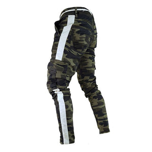 Military Work Cargo Camo Combat Plus Size Pant Side Stripe Hip Pop Style Streetwear Trousers Casual Camouflage