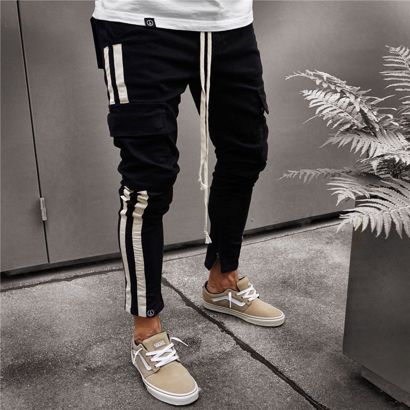 Military Work Cargo Camo Combat Plus Size Pant Side Stripe Hip Pop Style Streetwear Trousers Casual Camouflage