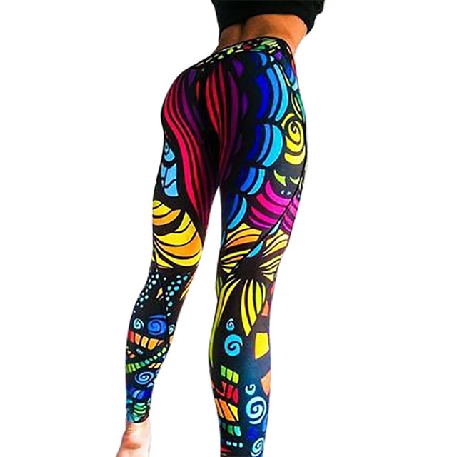 LI-FI Print Yoga Pants Women Unique Fitness Leggings Workout Sports Running  Sexy Push Up Gym Wear Elastic Slim Pants