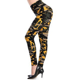 New Fashion Camouflage Printing Elasticity Leggings Fitness For Women Pant  Milk Legging